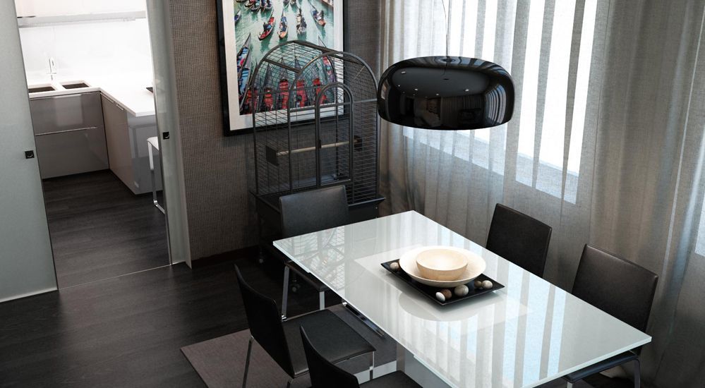 Дизайн интерьера квартиры, кухонный стол